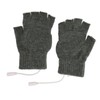 USB Warmer Heated Gloves Flip Half Fingerless Electronic Knitted Hand