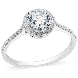 Jude Jewelers 3.75CT Stainless Steel Solitaire Engagement Ring Propose Wedding Anniversary Statement (Silver, 9.5)