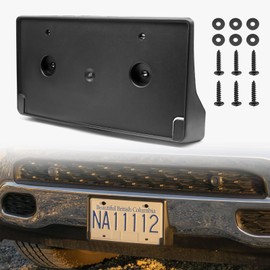 Front Bumper License Plate Frame Holder Bracket Mount for Dodge Ram 1500 2019 2020 2021 2022 2023 2024 Front License Plate Bracket Replacement CH1068151 68274215AE