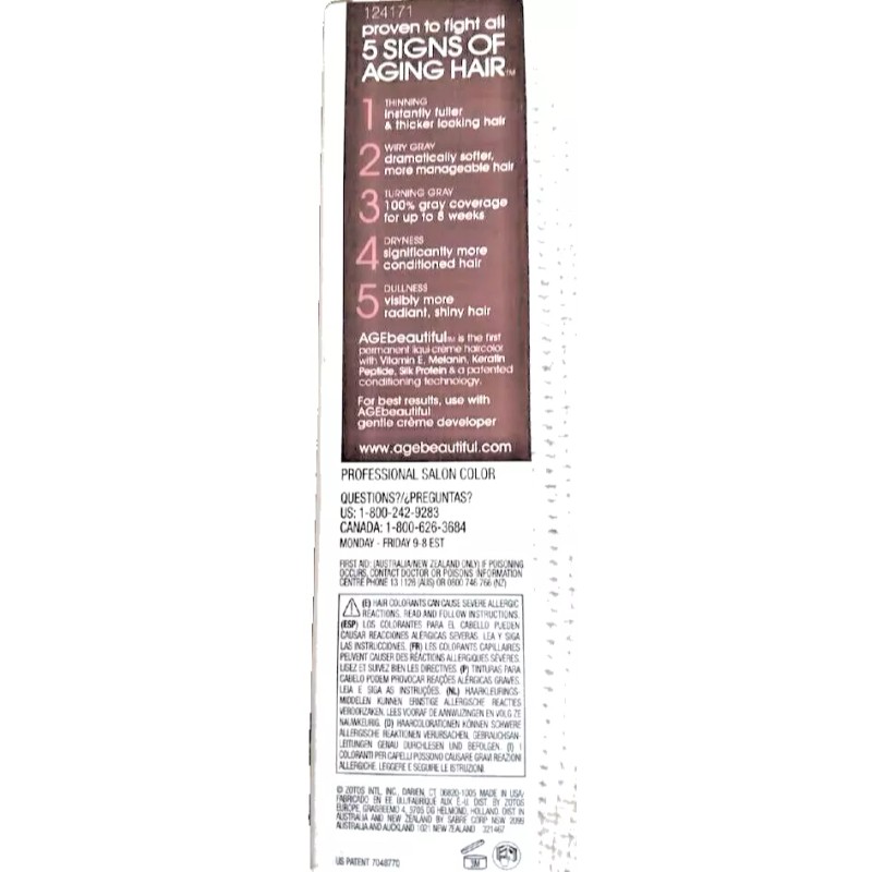 ZOTOS AGEbeautiful 5V Medium Plum Brown Antiaging Hair Color Permanent