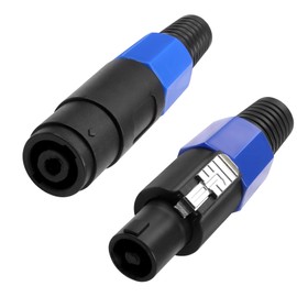 PNGKNYOCN NL4FC Speakon Plug 4 Pin Audio Speaker Plug with Twist Lock and Socket Adapter Compatible with Speakon NL4FC, NL4FX, NLT4X, NL2FC(2-Pack)