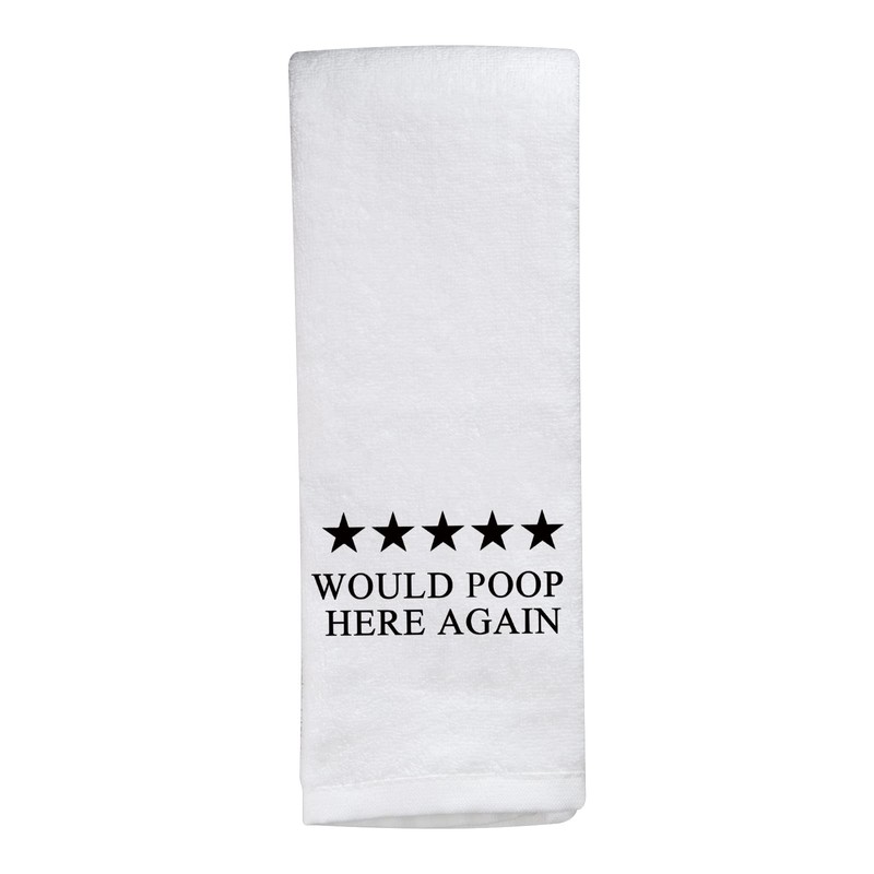 Funny Bathroom Hand Towel Bathroom Towel Would Poop Here Again