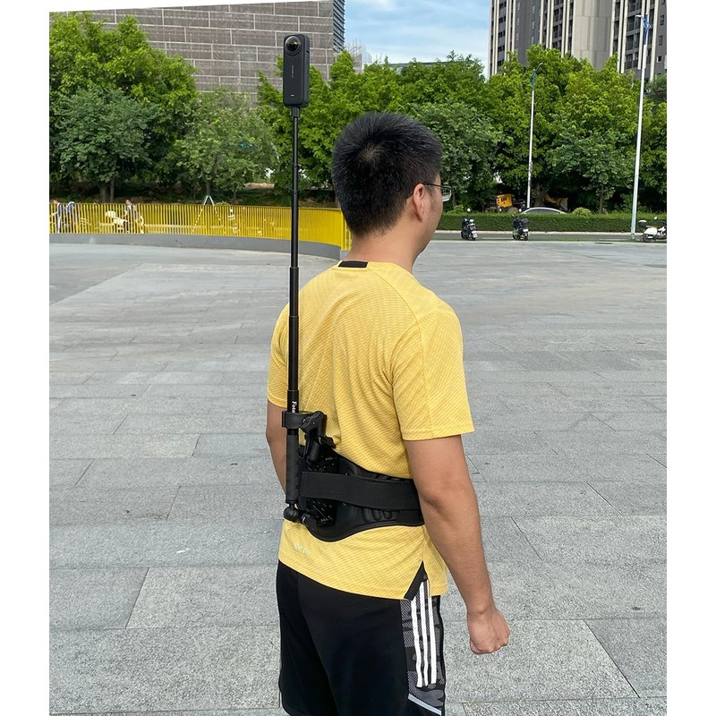 Fotoleey Updated Back Bar Waist Strap Mount for Insta360 X5/X4/X3/X2