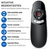 USB C Presenter, Wireless 2.4 GHz PowerPoint Remote Control, Pointer