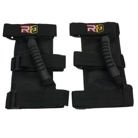 Rocket Offroad RO-JP-HH Black Hand Holds for Jeep (Grabar UTV and Roll Bars fits 2" to 4" Bars)