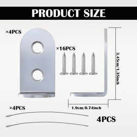 28pcs Furniture Anchors, Anti-Tip Furniture Anchors Secure Stainless Steel Furniture Wall Anchor Falling Furniture Straps Prevention Furniture Cabinet Anchors for Baby Pet Proofing Safety