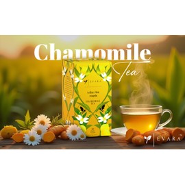 EVARA Chamomile Tea - 40g - Relax & Unwind | Promotes Sleep & Reduces Stress | Delightful and Aromatic Flavored Tea Bags | 20 Pc Tea Bags Inside