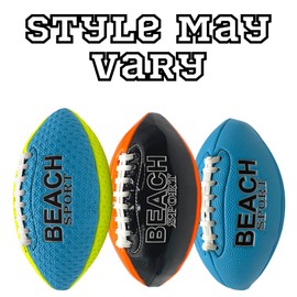 Needzo Beach Sports Mini Football, Footballs for Pools, Beaches, and Lakes, Fun Athletic Activity for Families, 9 Inches