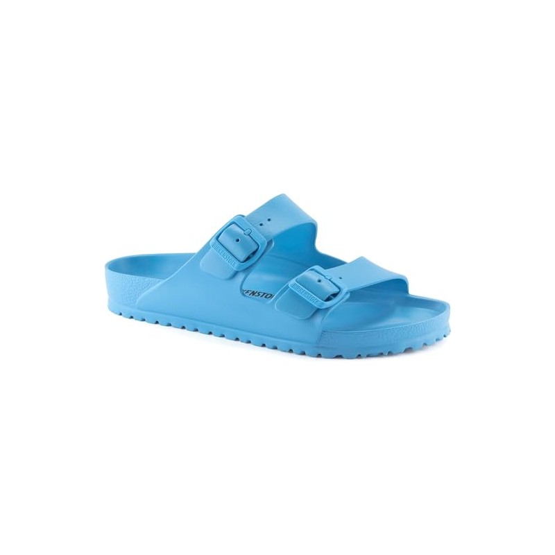 Birkenstock Unisex Arizona Essentials Slide-On Sandal, Sky Blue, 5-5.5 Narrow