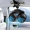 6000mAh Rechargeable Dual Car Fan for Backseat, 3-Speed Separate Controlled