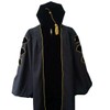 Grad Days Doctoral Gown Unisex Deluxe Black Trim Gold Piping