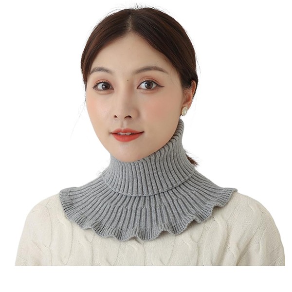 Knitted Collar Scarves for Women Detachable Fake High Collar Scarves