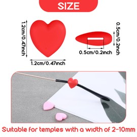 Mabor 8 Pairs Eyeglass Ear Grips Anti Slip Glasses Grippers for Behind the Ear Colored Heart-Shaped Non Slip Soft Strap Hooks Eyeglasses Stopper for Sunglasses