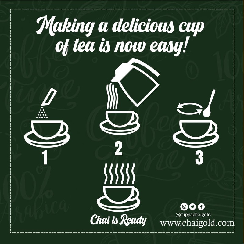 Cuppa Chai Gold Cardamom Chai | Sweetened Version | Pack