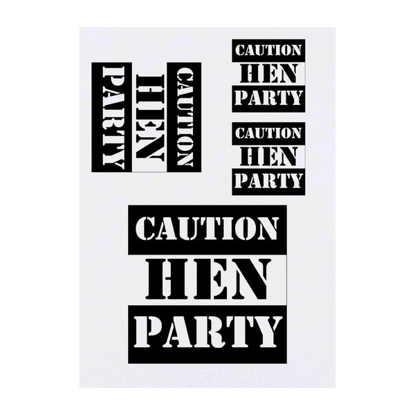 Azeeda 4 x 'Vorsicht Junggesellenabschied' Temporäre Tattoos - Wasserfest, Hautfreundlich