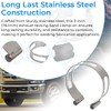 3" (76.1mm) Stainless Exhaust Tacking Band Clamp-On For Welding Fabrication