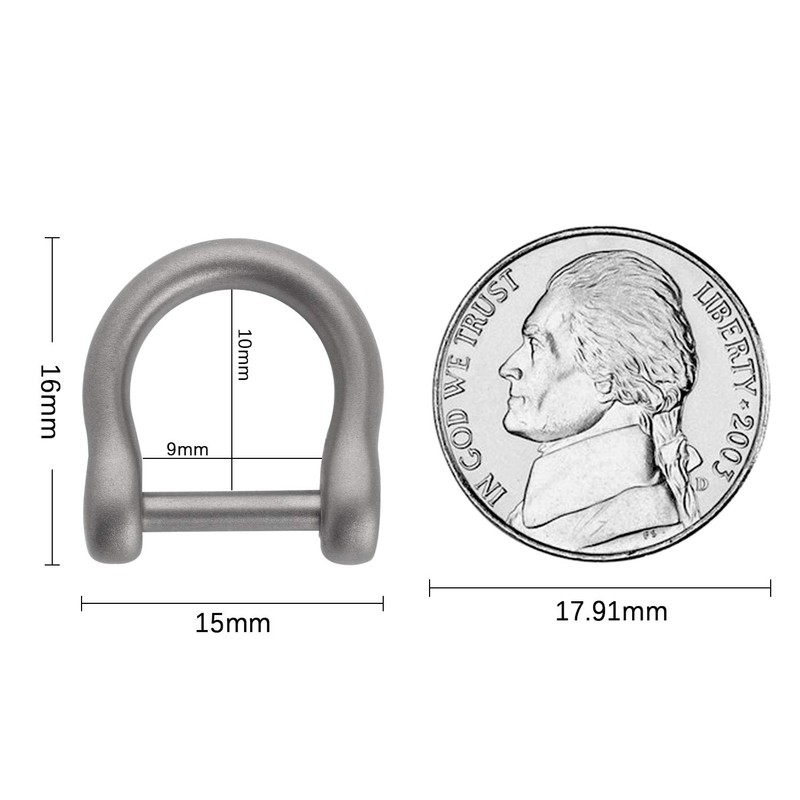 TISUR Key Ring Titanium D-Ring Key Car Motorcycle Keychain Cute