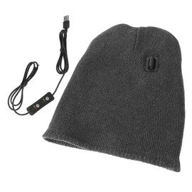SAFIGLE Heated Hat 3 Temperature Settings Knit Cap Comfortable for All Ages Perfect for Cold Weather Grey