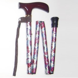 Nakajima Jiro Shoten Aluminum 4-Tier Folding Wand Maple Grip Floral Purple 510