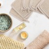 Toalla exfoliante de lino beige WEKAMOS 8XLVGGYL12SE25307GHCN para cuerpo y