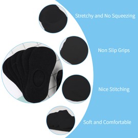 JOCMIC 10 Pairs Girls No show Socks Boys Non Slip Low Cut Socks for Kids Toddler 7-9Y Black