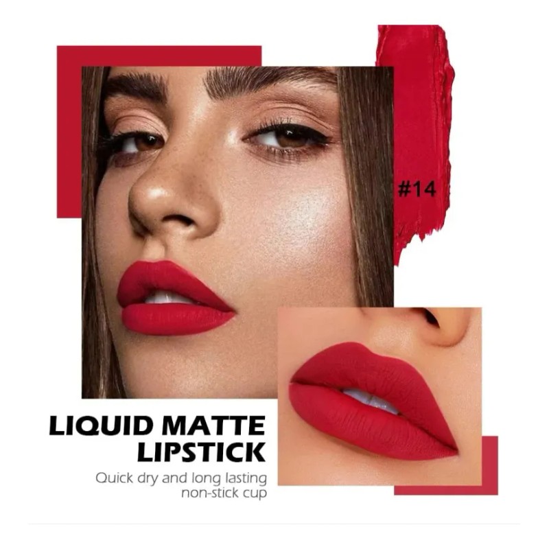 Set De 6 Labiales Lápiz Color Rosa Mate Labial Tornasol