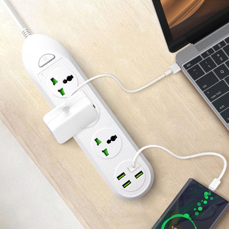 Power Strip Extension Long Cord 2500W Multi Functional with USB