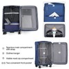 Hanke Softside Expandable 20 Inch Carry On Luggage with Wheels