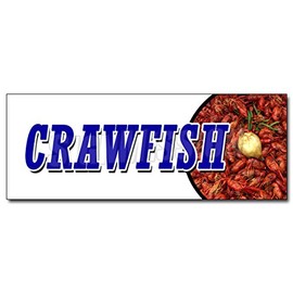 48" Crawfish Decal Sticker Boil Dinner Lunch Corn Cajun New Orleans buggers