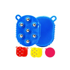 PartyKindom Whole Muscle Roller Stick Exfoliating Loofah Mitt Body Scrub Gloves Body Exfoliator Glove Scalp Roller Loofah Exfoliating Glove Brush Massage