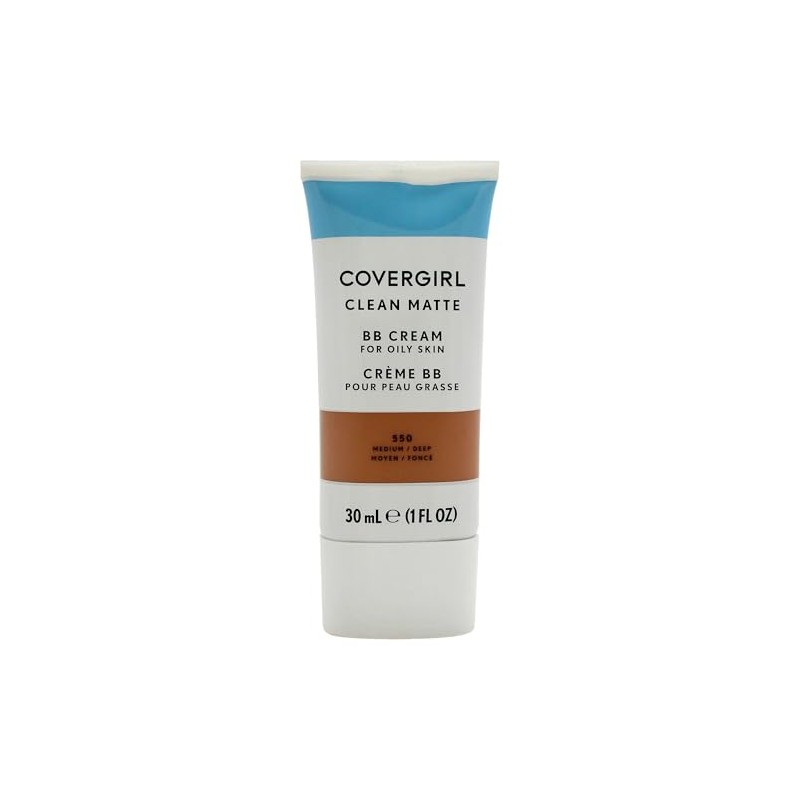 COVERGIRL Clean Matte BB Cream Medium/Deep 550 For Oily Skin,