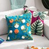 MOCOFO Canvas Embroidered Pillow Case Spring Embroidery Craft Modern Simple