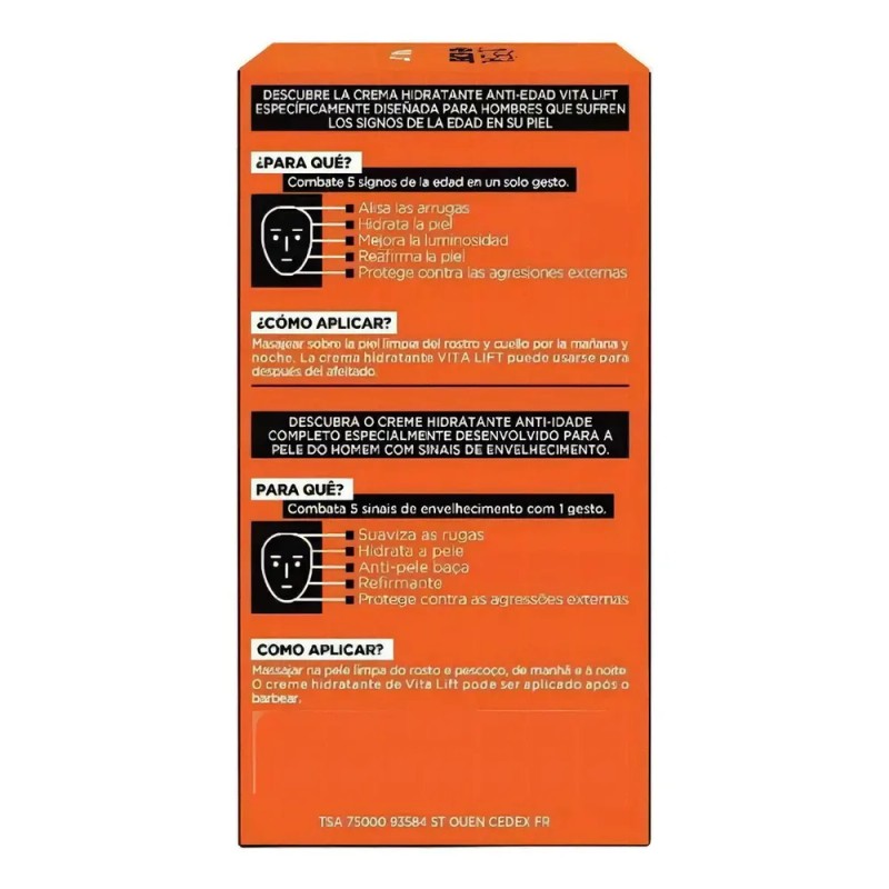 Crema Anti Arrugas Facial Men Expert Vitalift 5 Loréal Tipo