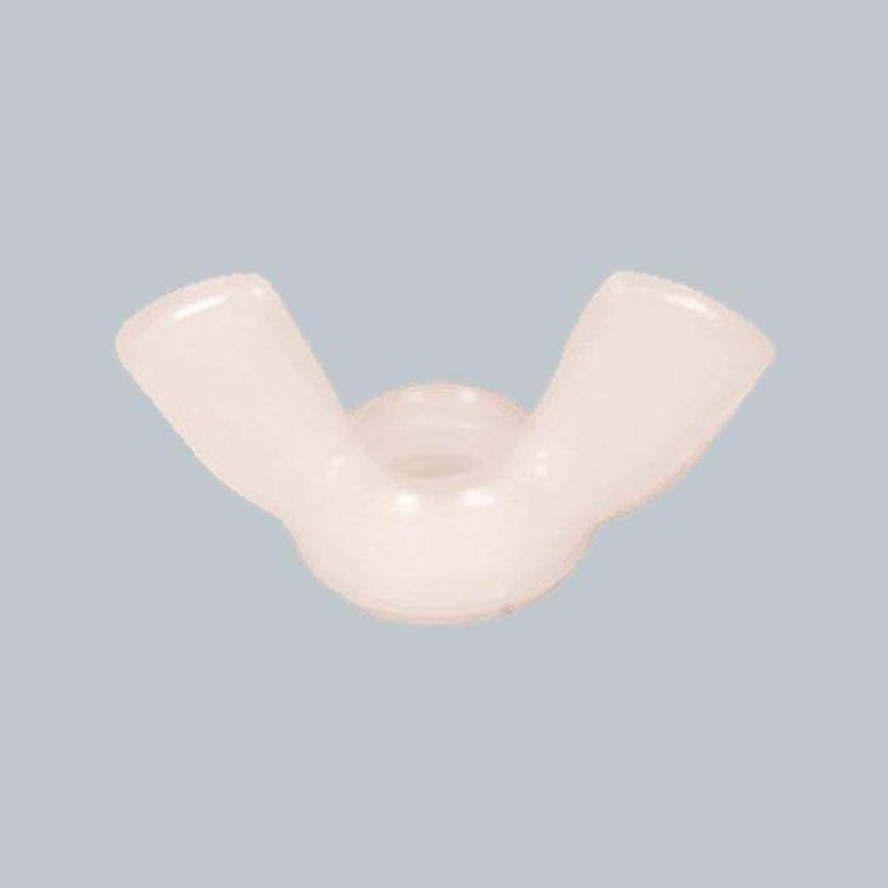 10 Pack 1/4-20 Nylon Wing Nuts - Off White(Natural Nylon