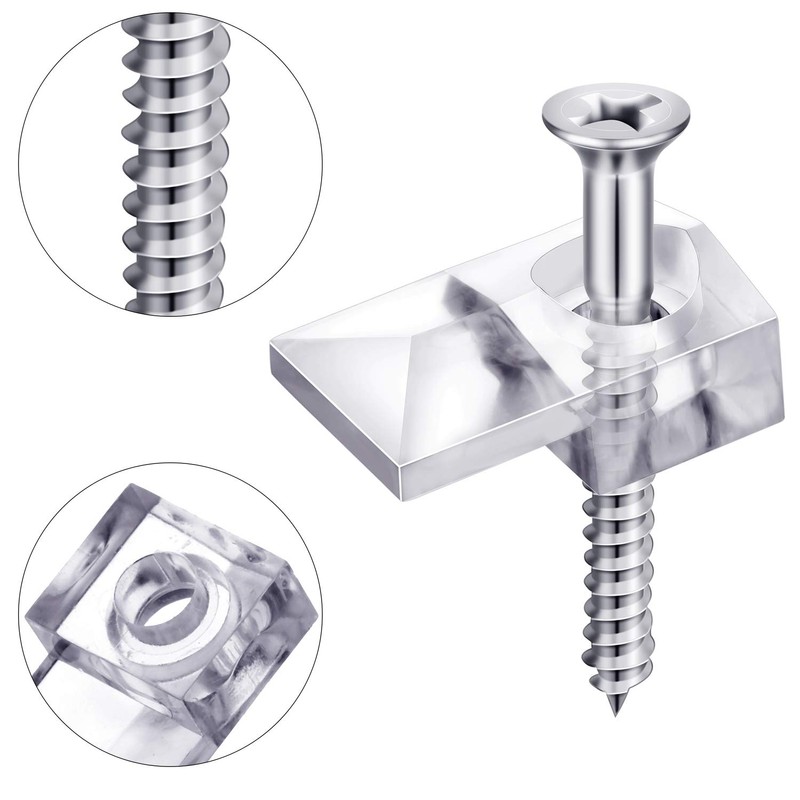 Blulu 20 Pack Mirror Holder Clips for 6 mm in