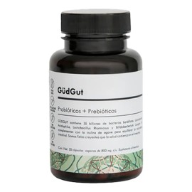 Probióticos Veganos Con Inulina De Agave Güdgut 30 Cápsulas