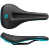 BEL AIR 3.0 MAX LUX-ALLOY RAIL SADDLE Black Microfibre Top/Turquiose