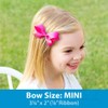 Wee Ones Girls 2 Pack Grosgrain Hair Bows with Plain