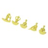 5 Pcs Yoga Statue Simple Style Yellow Attractive Decorative Durable
