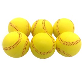 TaktZeit Foam Basebll Practice Softball Soft Baseball for Beginnners or Experts for Baseball Training 6Pcs