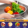 E-far 3QT & 5QT Colander Set of 2, Stainless Steel