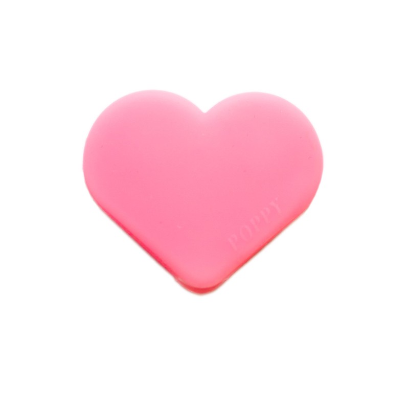 Poppy Heart-Shaped Straw Topper, Helps Prevent Wrinkles (Pink)