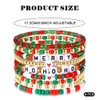 TOFBS Women's Polymer Clay Christmas Bangles Stackable Bracelet Kit Colourful