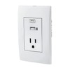 Volteck COUSB-OB, Contacto 2 polos + tierra con 2 puertos