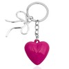 OTETTS Cute Bownot Heart Shape Keychain Kawaii Keyring Aesthetic Accessories