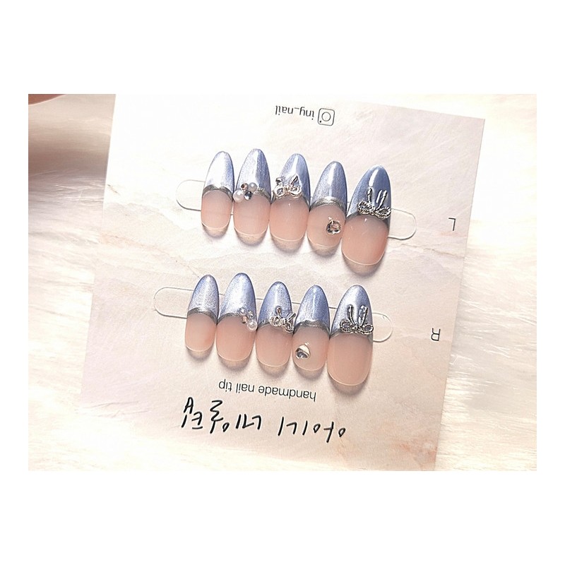 [In-store special discount] Spring Bom Blue Magnetic Gel Ribbon Handmade