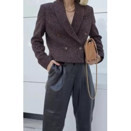 Anine Bing features double breasted closure with a cropped, boxy fit Blazer S/p