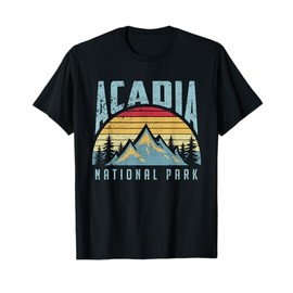 Acadia National Park Maine Mountains Retro T Shirt T-Shirt