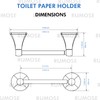 RUMOSE Toilet Paper Roll Holder Bathroom Flexible Pivoting Tissue Handle
