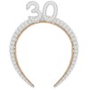 WHAVEL 30th Birthday Decorations for Her, Pearl Birthday Headband 30